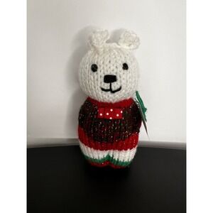 Toy Plush Pocket Bear 6 Inch Red White Green Cute Small Stuffed Bear